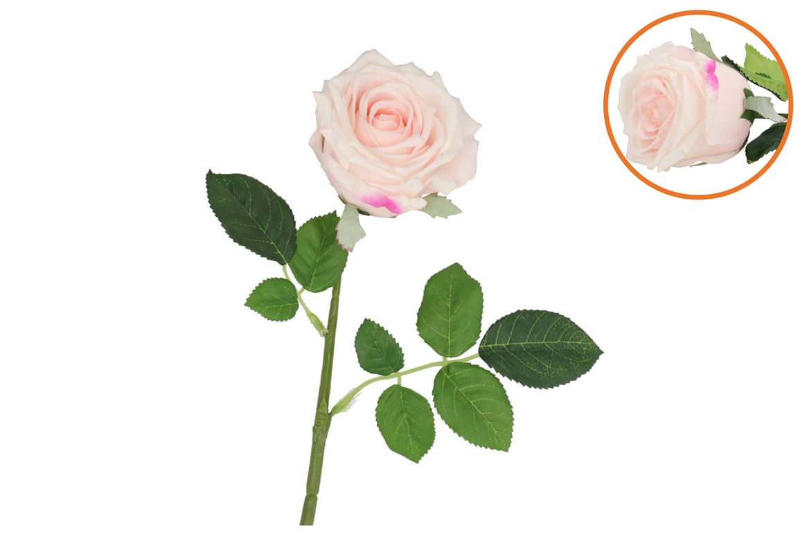 Silk Rose Light Pink Real Touch 43cm