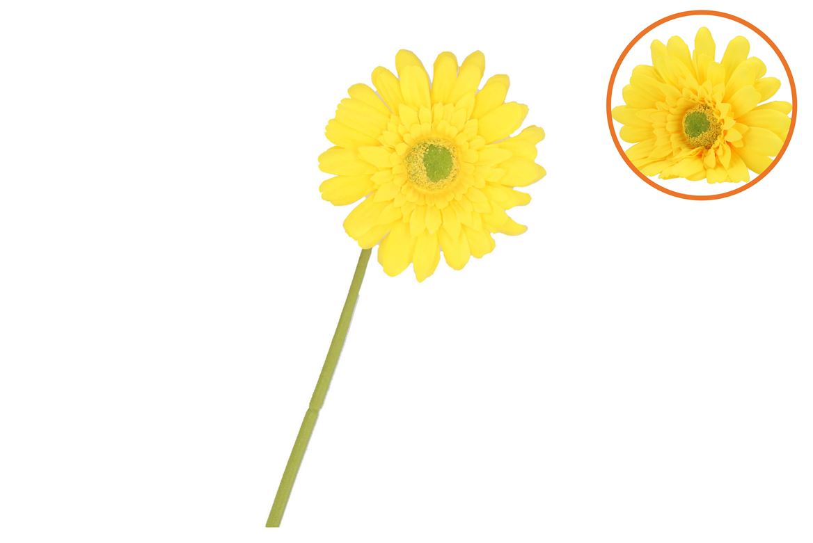 Silk Gerbera Yellow 72cm