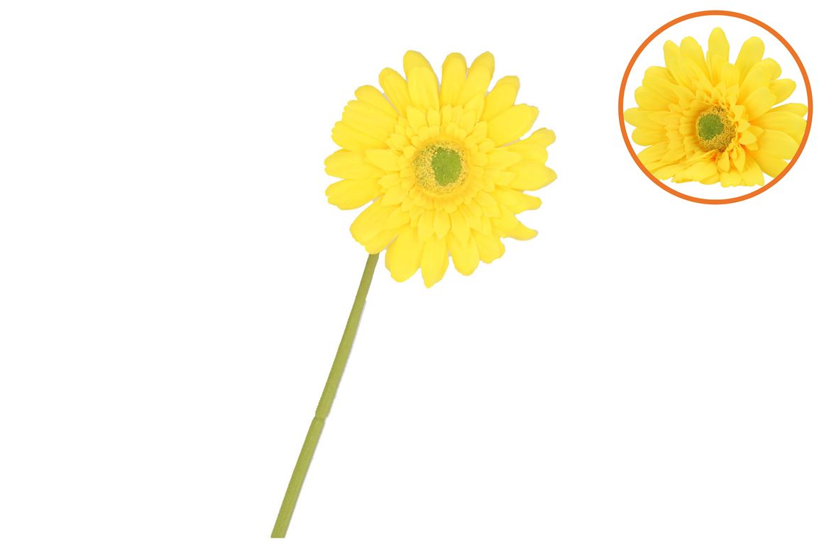 Silk Gerbera Yellow 72cm Nm