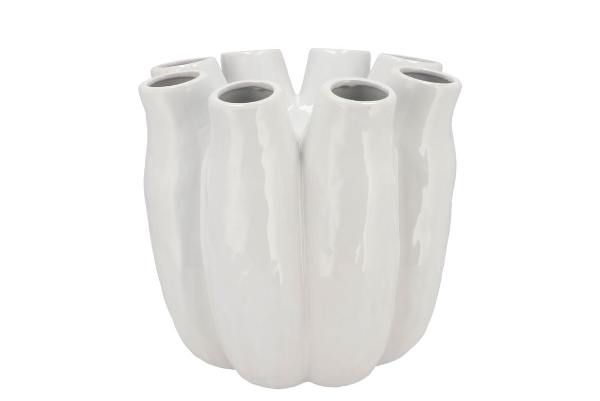 Luna White Tube Vase 24x24cm Nm