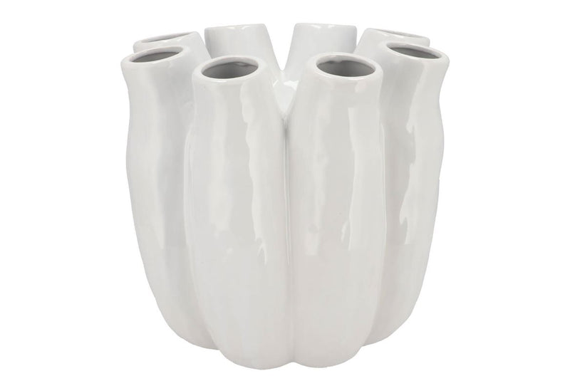 Luna White Tube Vase 28x28cm Nm