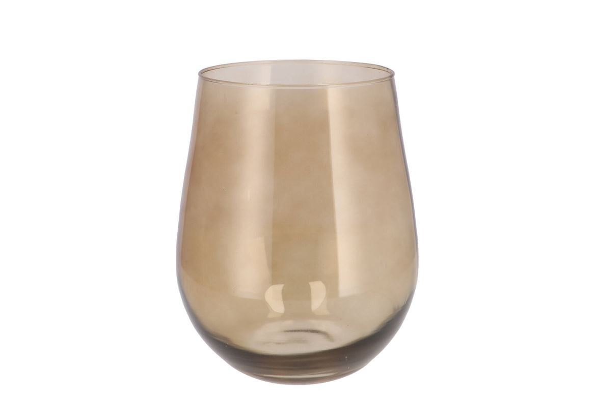 Mira Sand Glass Wide Vase 20x20x22cm