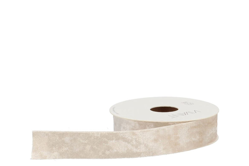 Ribbon Velvet Ice Off White 5mx25mm