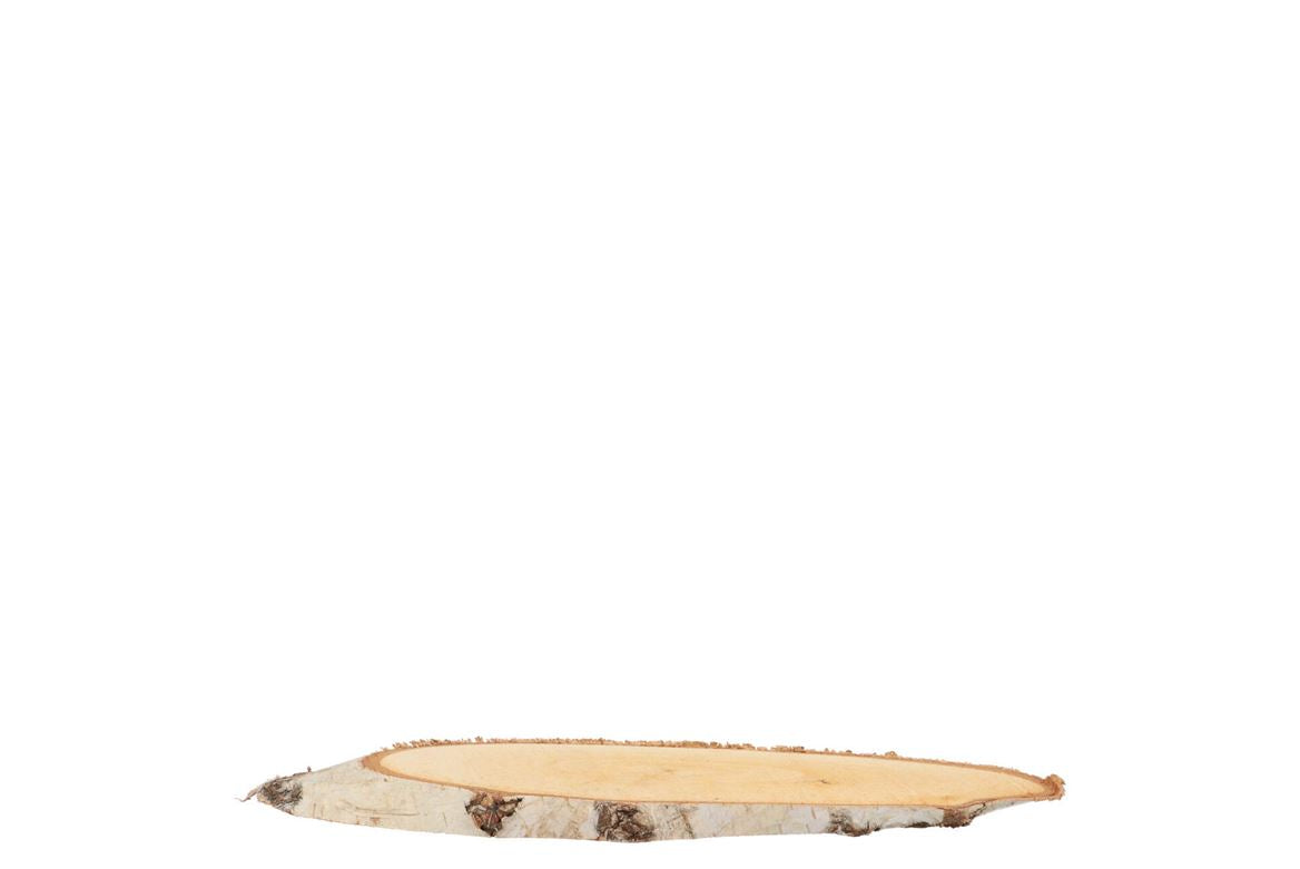 Nature Birch Slice Oval D9-11cm / L16-21cm X 2cm