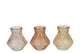 Roman Warm Sand Clear Mix Diamond Glass Vase Ass 1