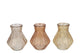 Roman Warm Sand Clear Mix Diamond Glass Vase Ass 1