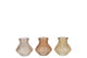 Roman Warm Sand Clear Mix Diamond Glass Vase Ass 1