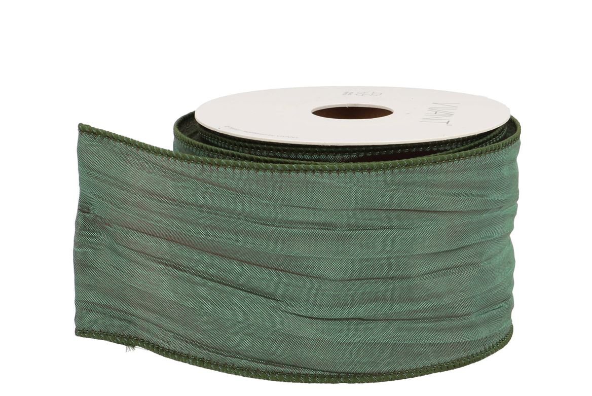 Ribbon Crushente Dark Green 10mx7mm