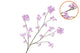 Silk Cherry Blossom Light Purple 126cm Nm