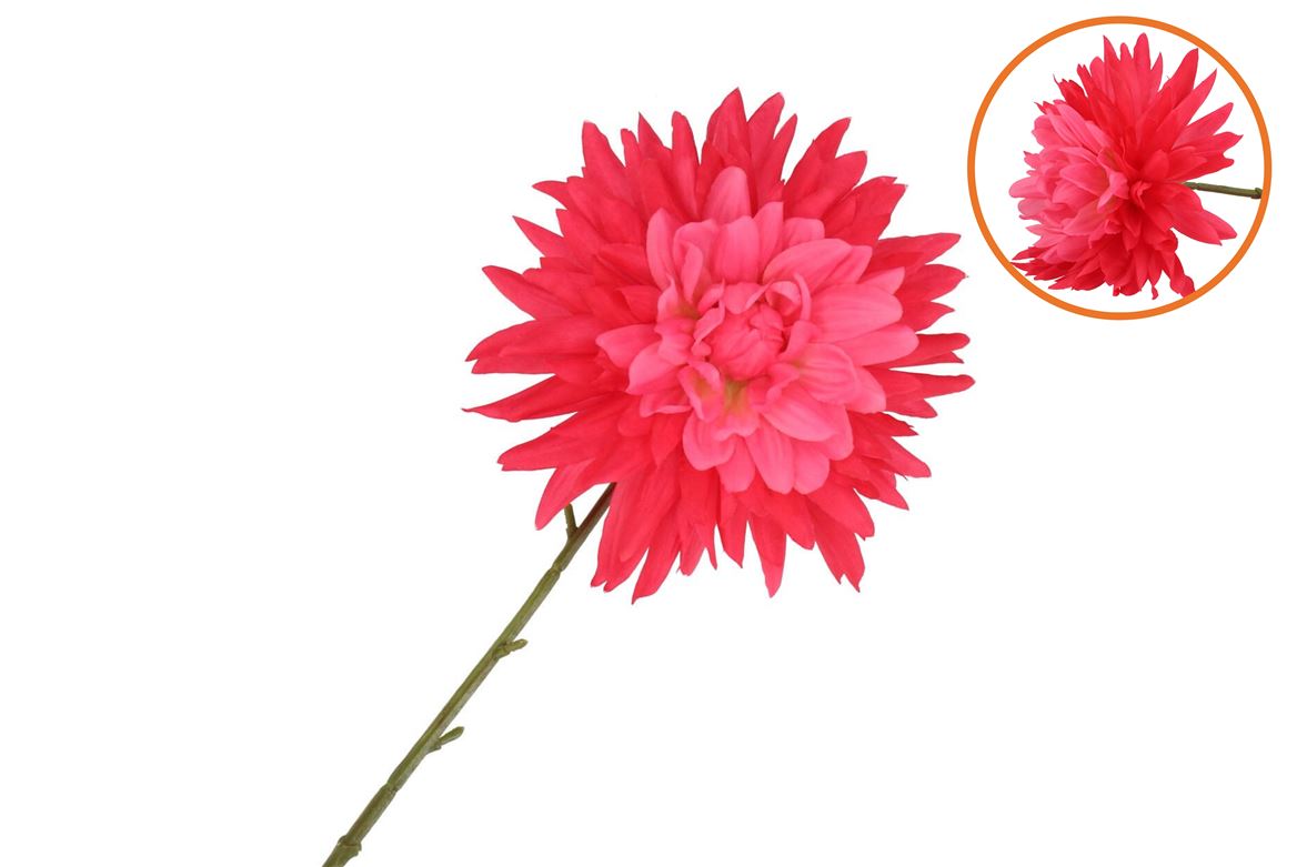 Silk Dahlia Pointy Red 65cm Nm