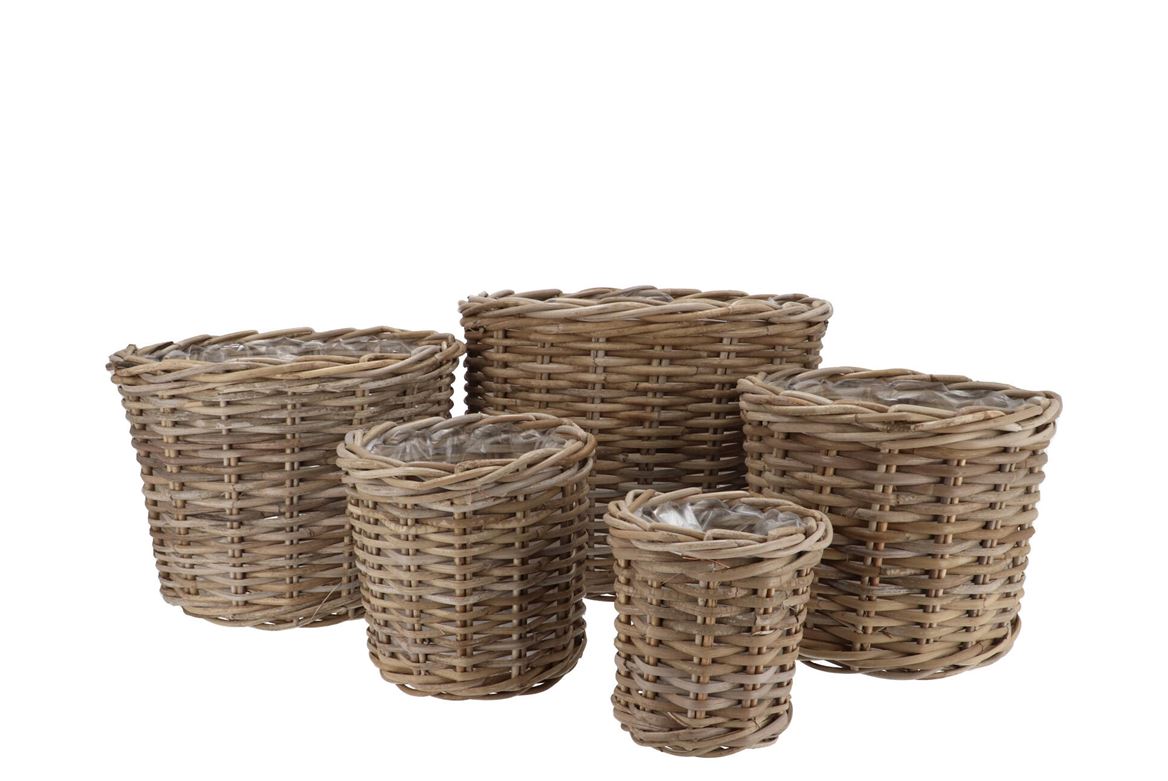 Rattan Ivy Natural Cilinder Set 5 17x17/23x20/27x2