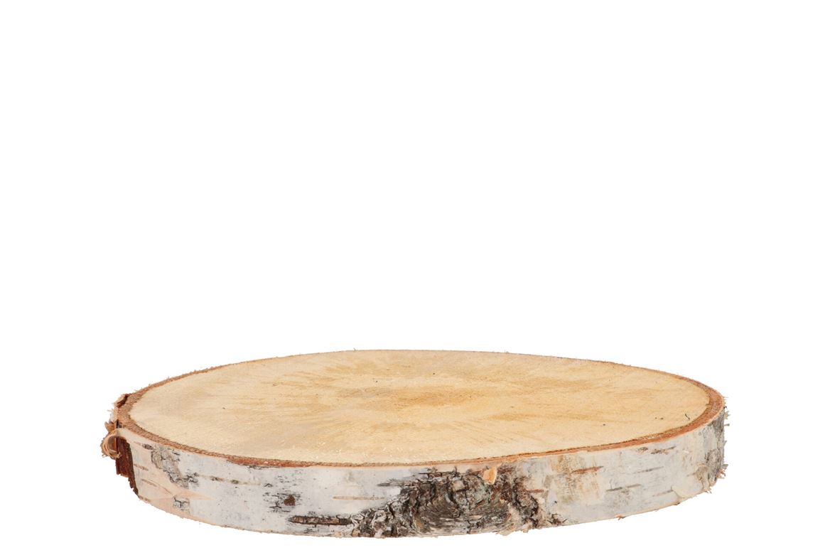 Nature Birch Slices Round D23-26cm X 3 Cm