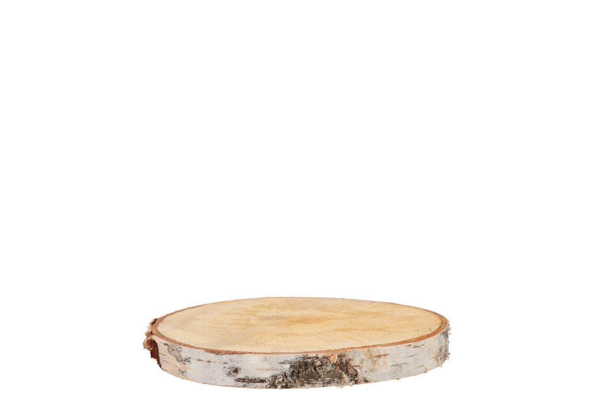 Nature Birch Slices Round D15-19cm X 2 Cm