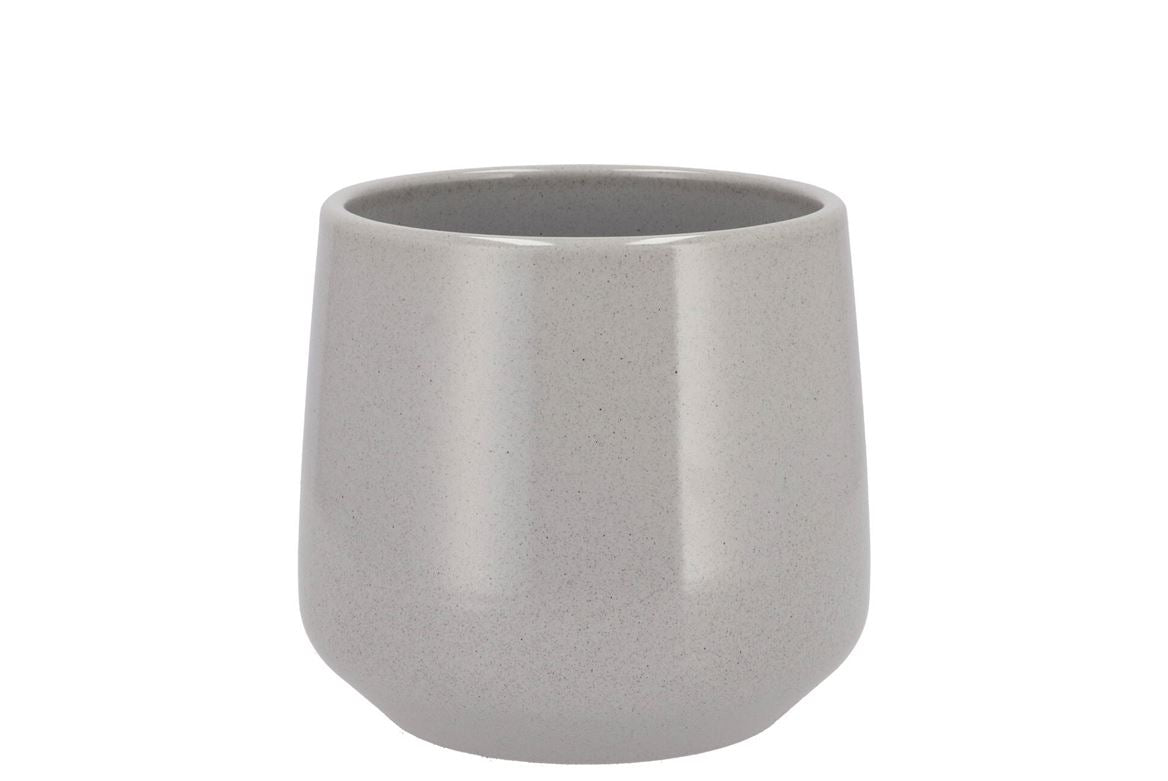 Ceramic Grey Stone Pot Berlin 13cm