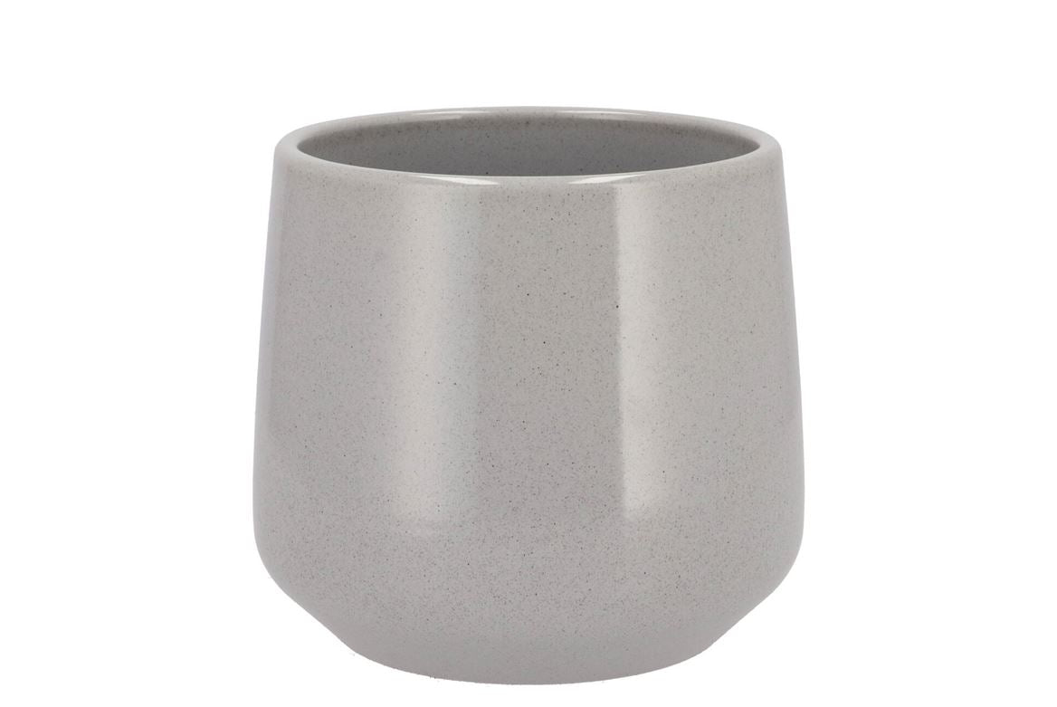 Ceramic Grey Stone Pot Berlin 16cm