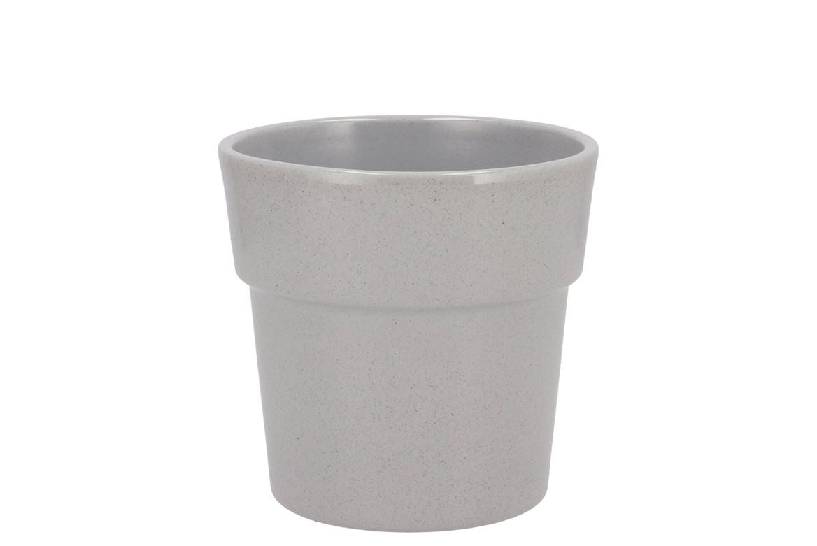 Ceramic Grey Stone Pot Orchid Edge 13cm