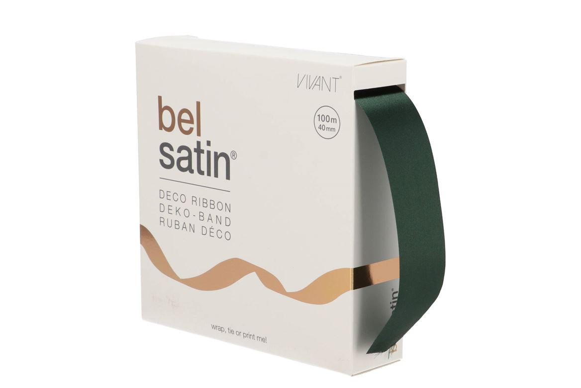 Ribbon Satin 69 Dark Green 100mx40mm P/1