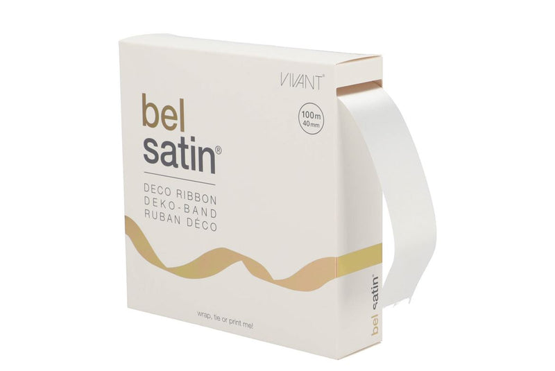 Ribbon Satin 00 White 100mx40mm P/1