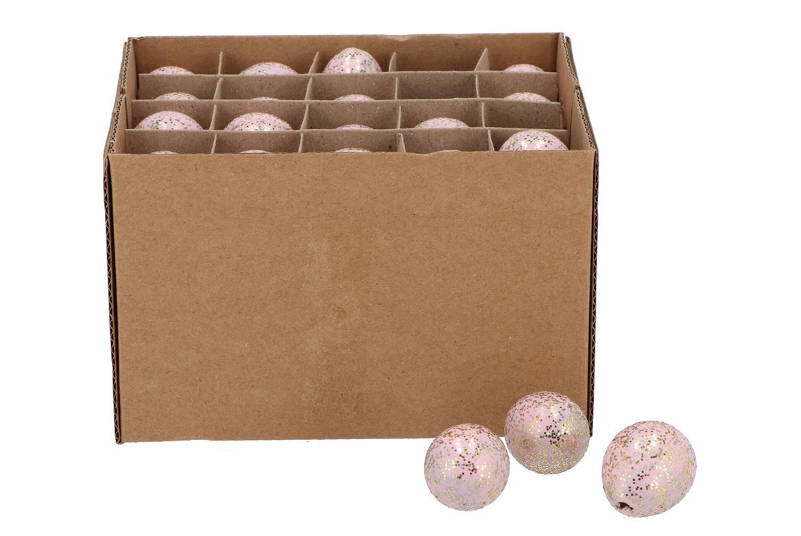 Eggs Quail Light Pink Glitter P/60