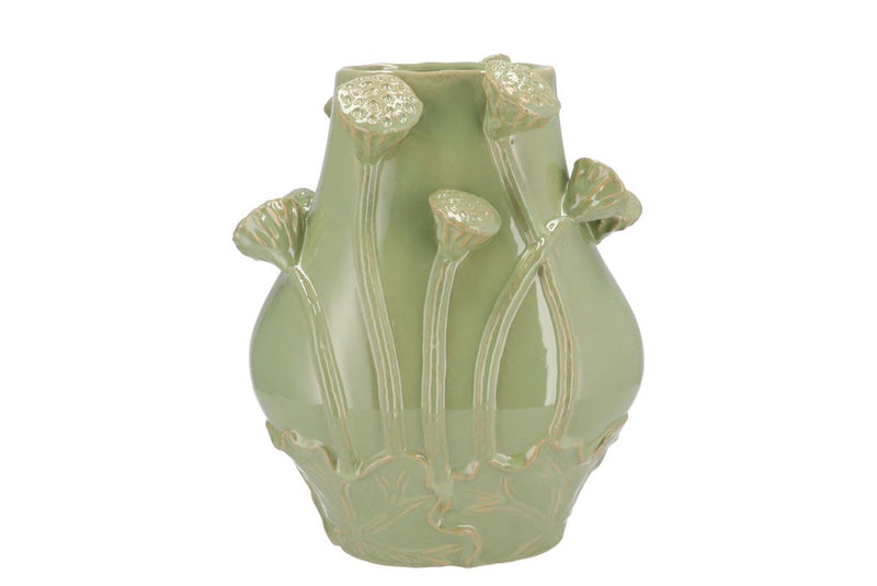 Mara Pistache Vase Lotus 28x20x35cm Nm