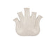 Aglio White Vase Oval 20x9x19cm
