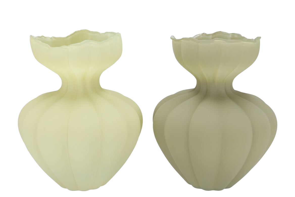 Luxx Summer Green Mix Vase Cone Neck Ass 26x32cm