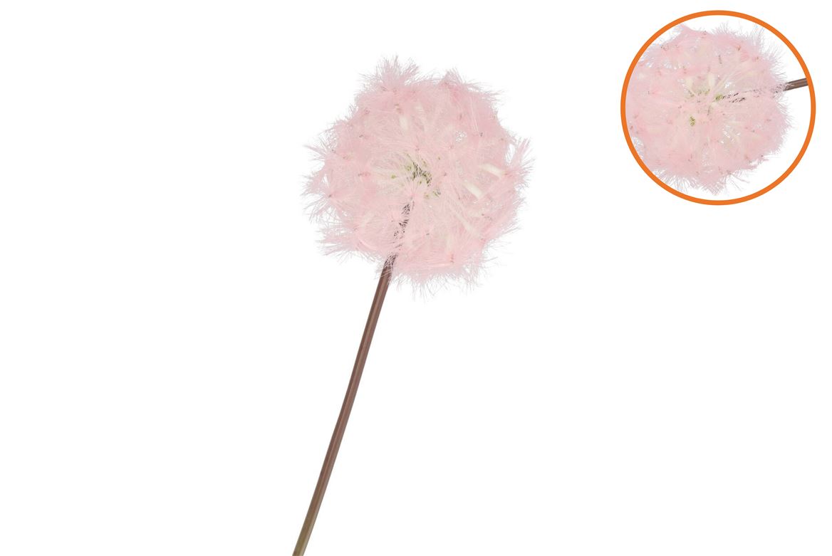 Silk Dandelion Pink 65cm