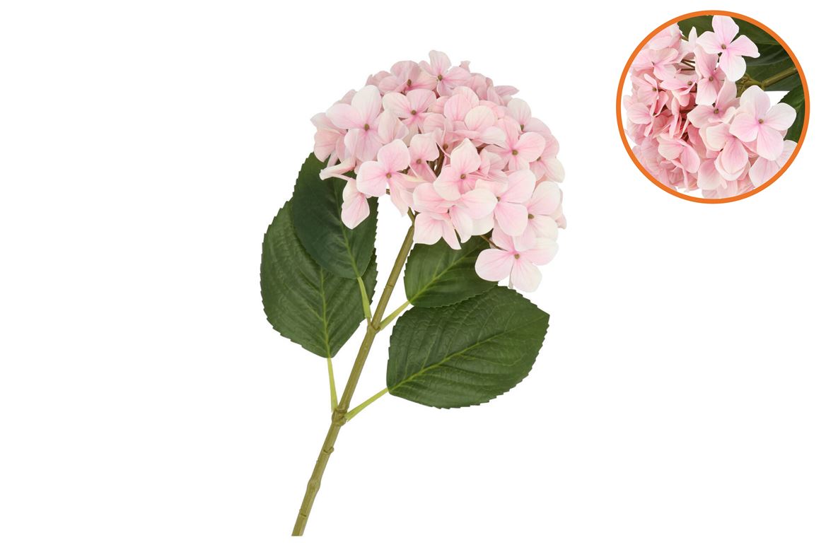 Silk Hydrangea Light Pink 23x64cm