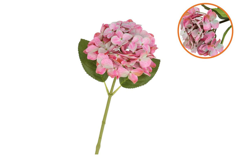 Silk Hydrangea Dark Pink 14x45cm Nm