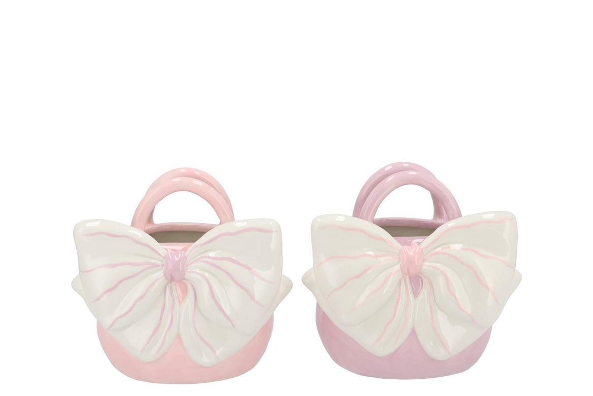 Yfke Dreamy Light Pink/purple Vase Bag Bow Ass 18x