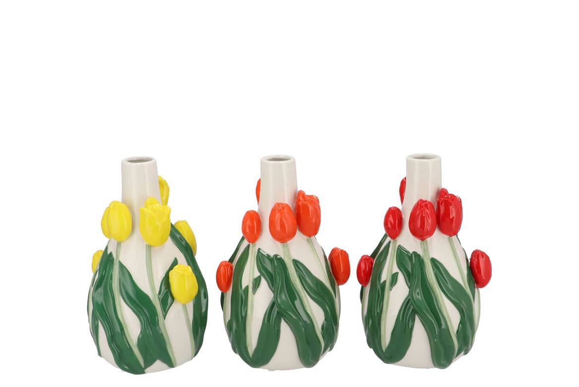 Isa Dutch Orange/yellow/red Vase Neck Tulip Ass 14