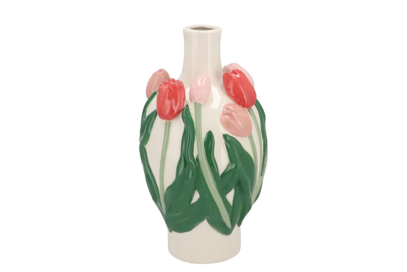 Isa Summer Pink Mix Vase Neck Tulip 16x16x26cm