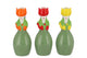 Lucy Summer Green Orange Mix Vase Tulip Woman Ass