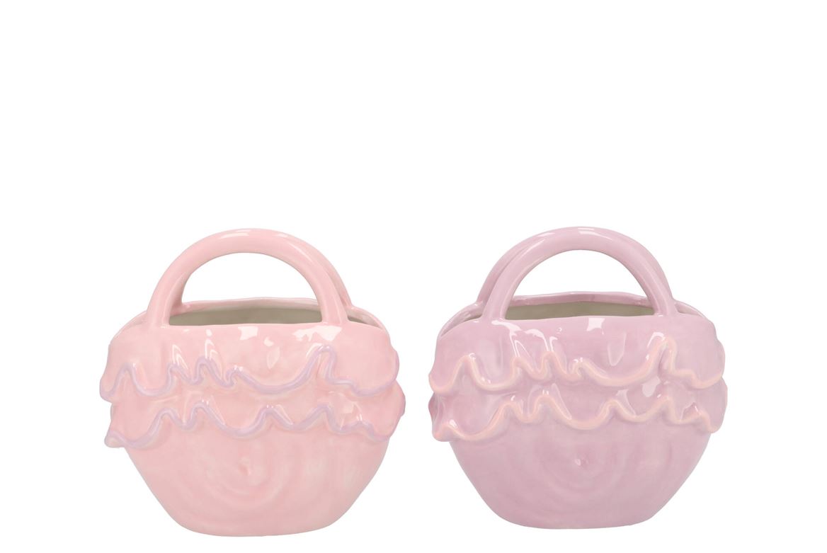 Yfke Dreamy Light Pink/purple Vase Bag Ruffle Ass