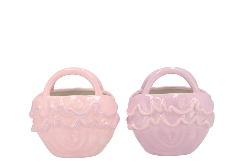 Yfke Dreamy Light Pink/purple Vase Bag Ruffle Ass