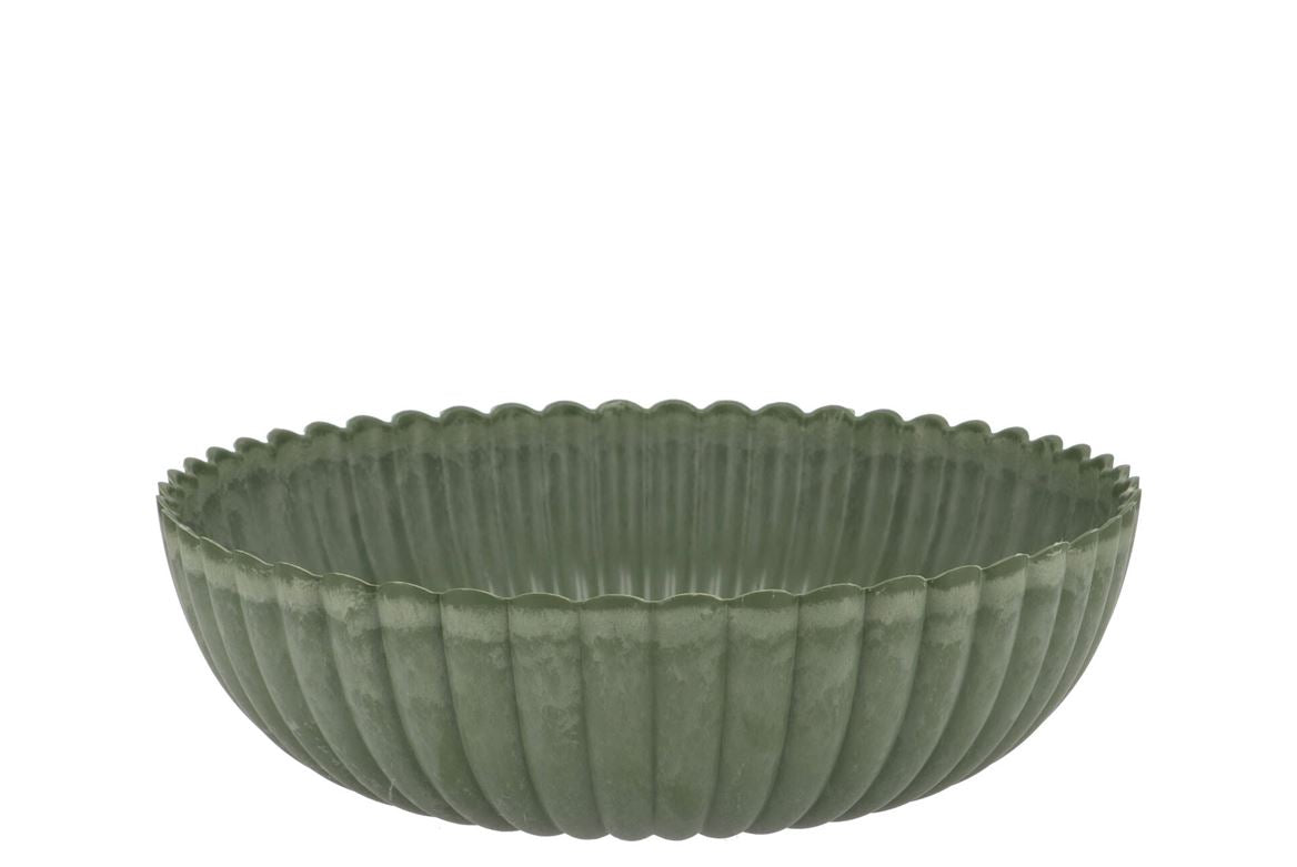 Melamine Lisa Green Bowl 25x25x9cm