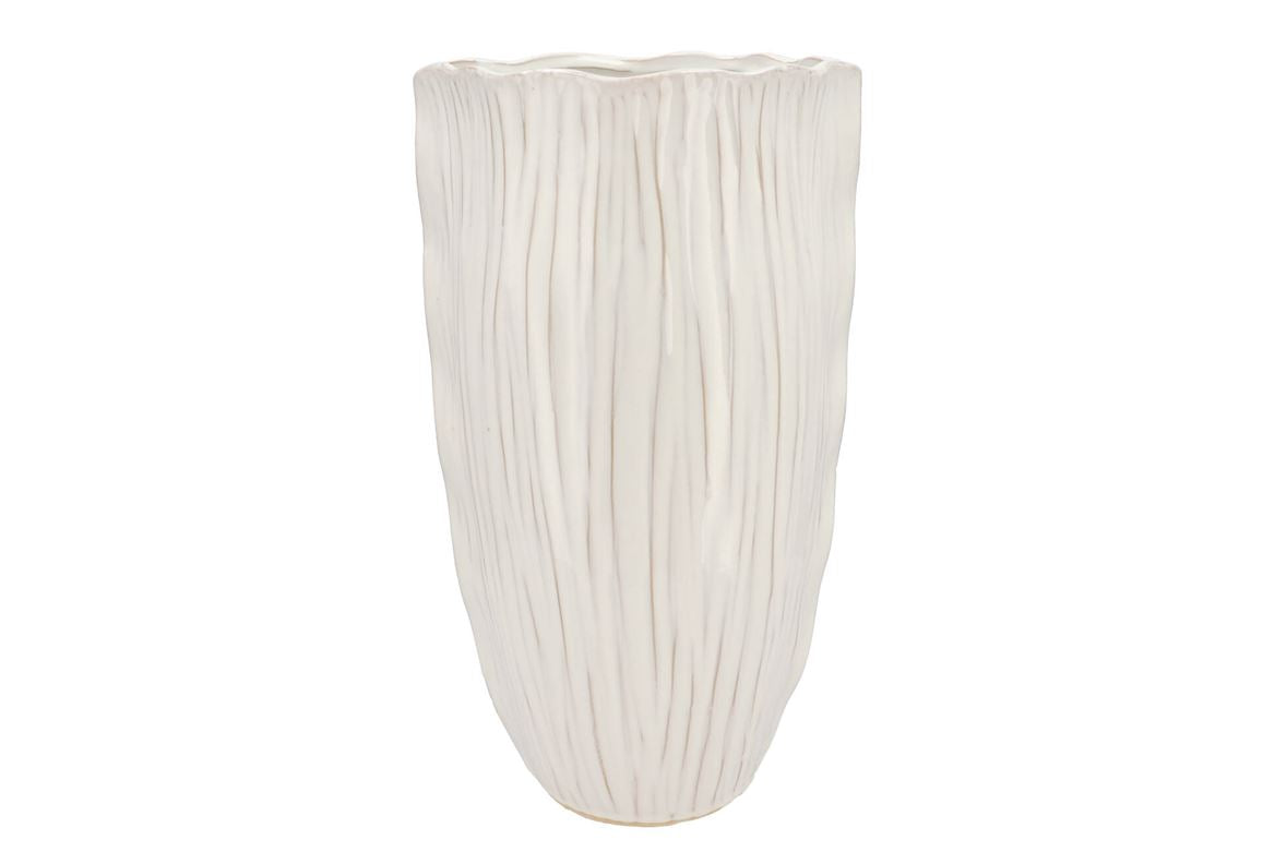 Lima White Vase Long 25x25x45cm