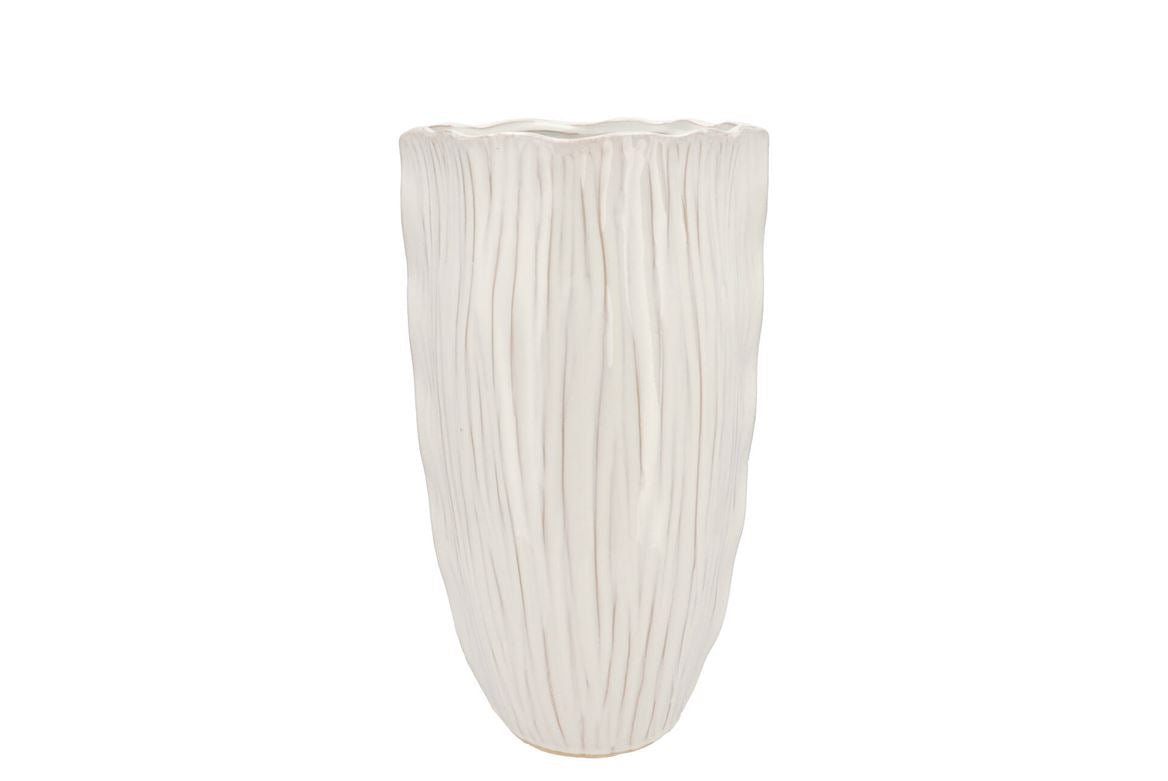 Lima White Vase Long 21x21x35cm