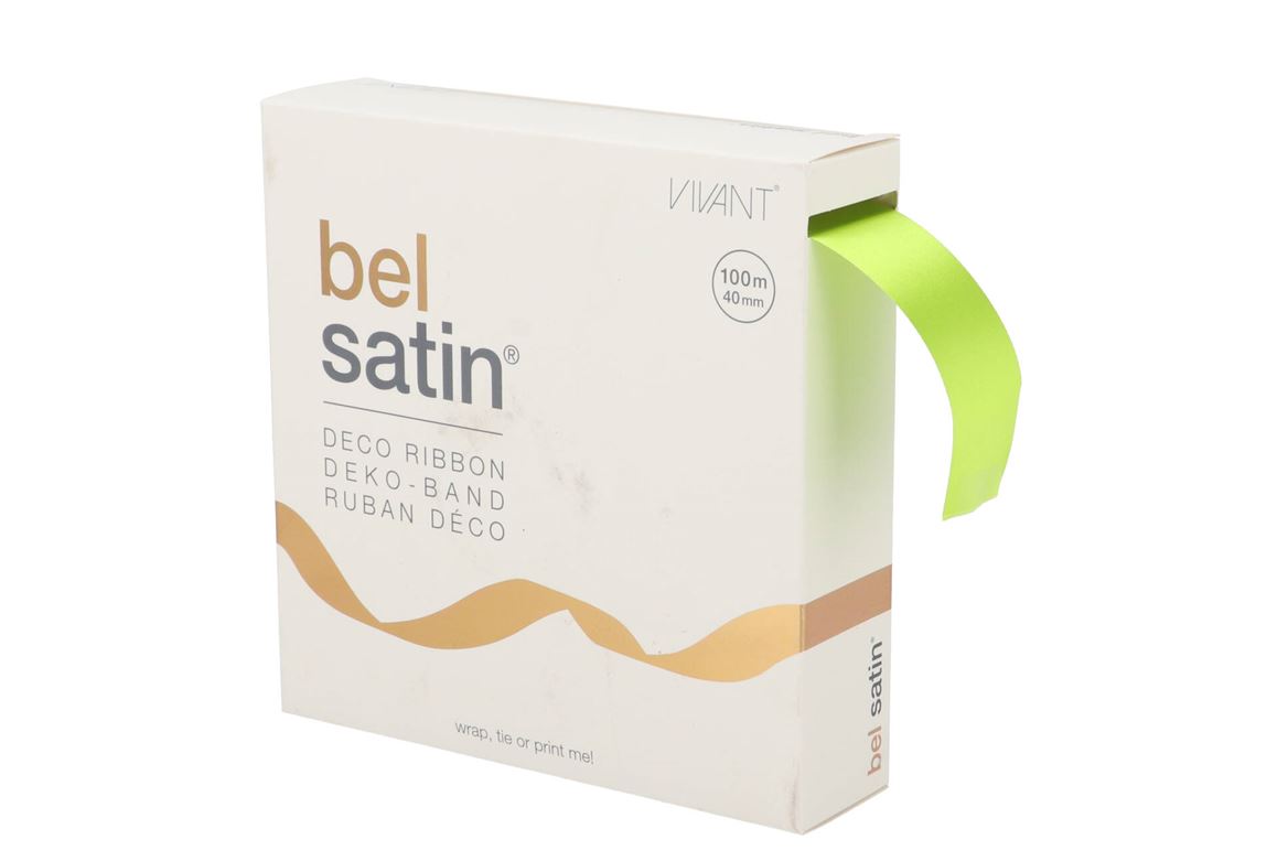 Ribbon Satin 62 Spring Green 100mx40mm P/1