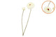Silk Zinnia White 54cm
