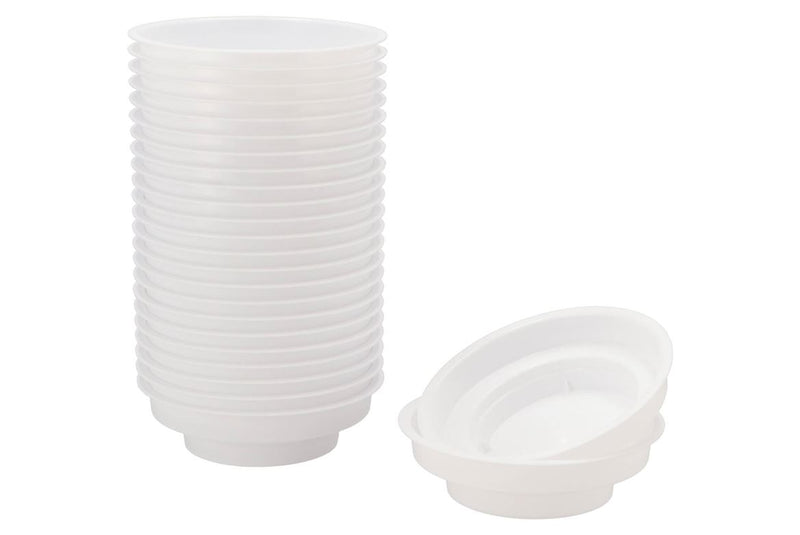 Oasis Coupe En Plastic Blanc 12cm Par 25 Pièces