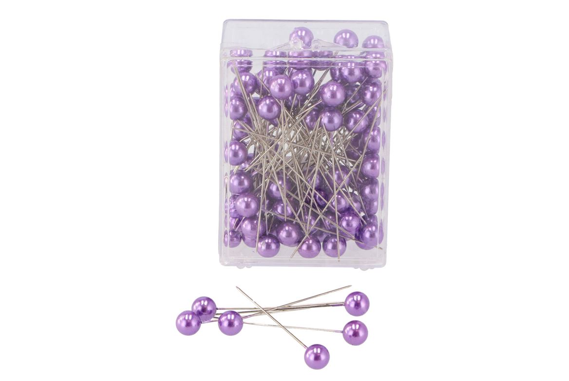 Perles Épingles Lilas 1cm X 6,5cm Par 100 Pièces