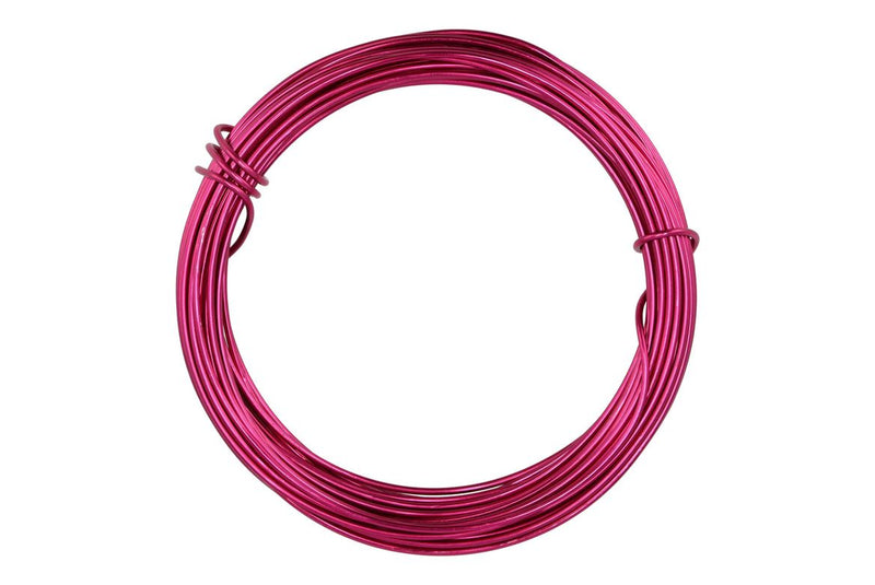 Fil D' Aluminium Laque Fuchsia 2mm X 12 Mètres Par