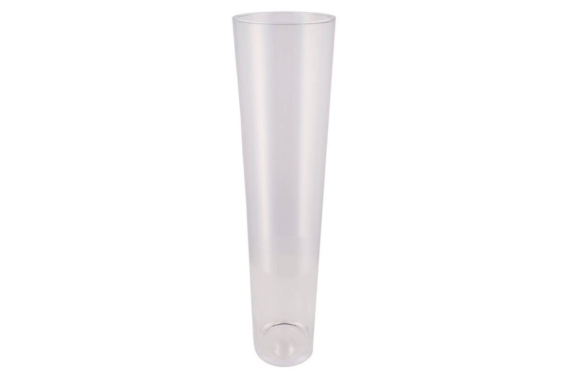 Verre Vase Conique Lourd 20x70cm