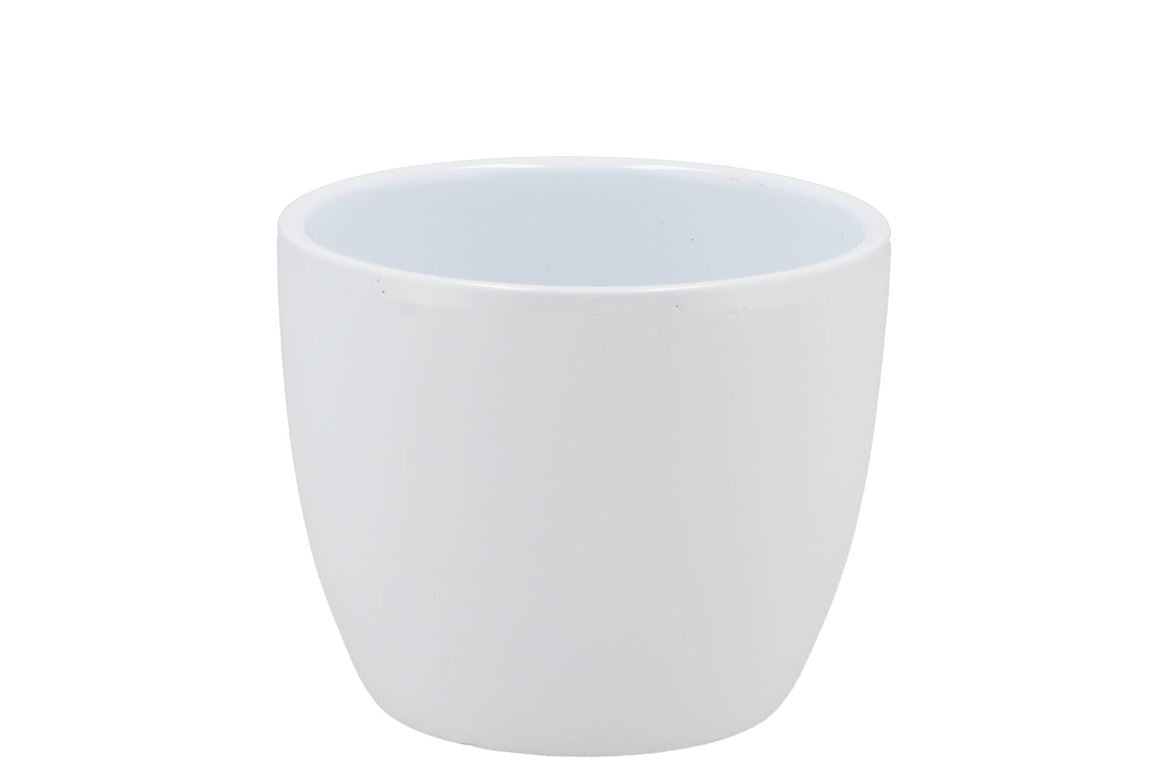 Céramique Pot Blanc Brillant 10cm