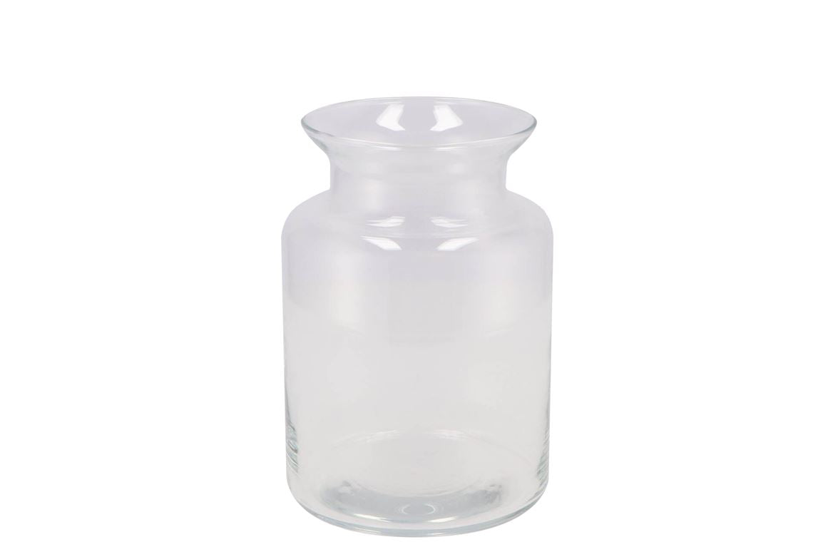 Verre Lait Can Vase Lourd 14x20cm