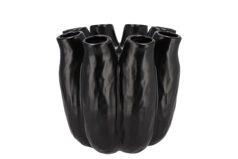 Luna Black Tube Vase 19x19cm Nm