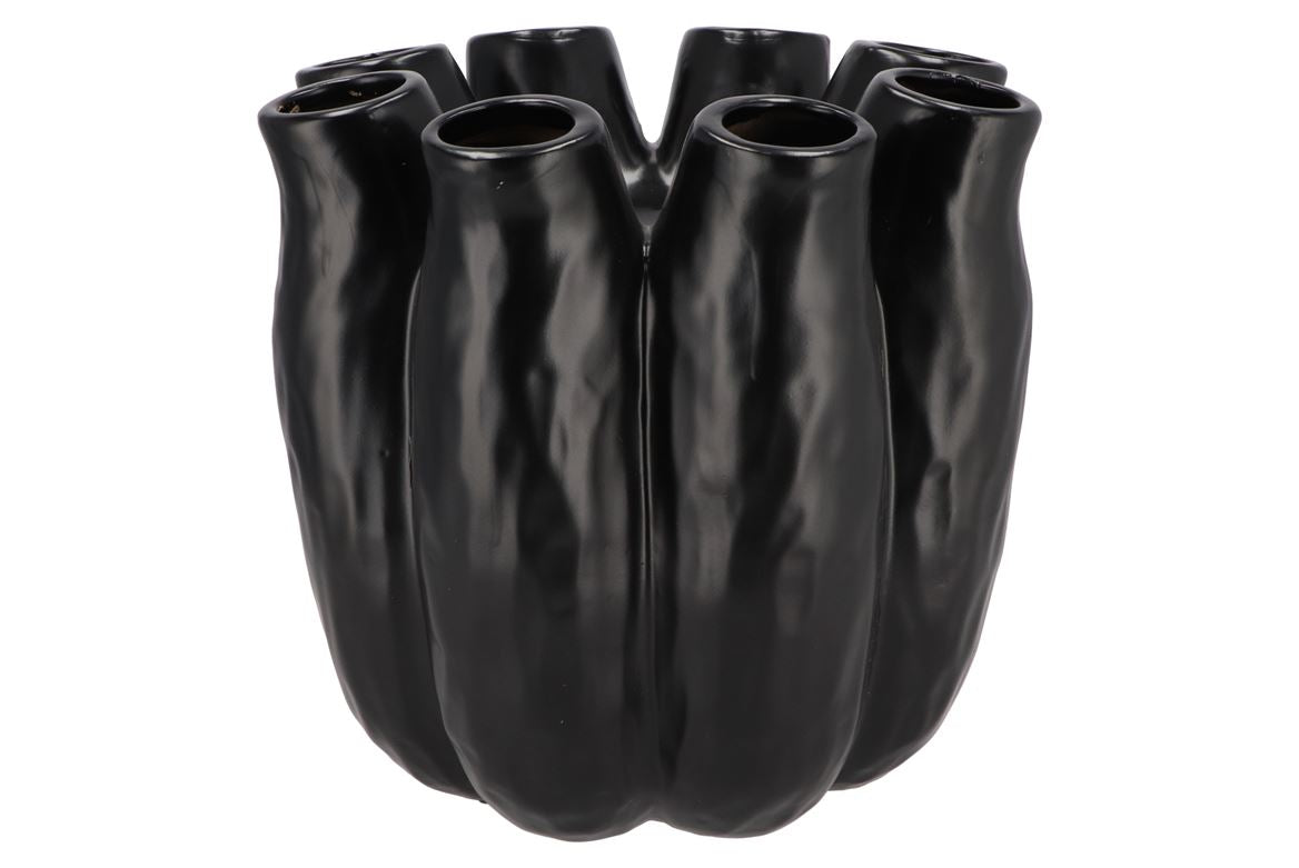 Luna Black Tube Vase 28x28cm Nm