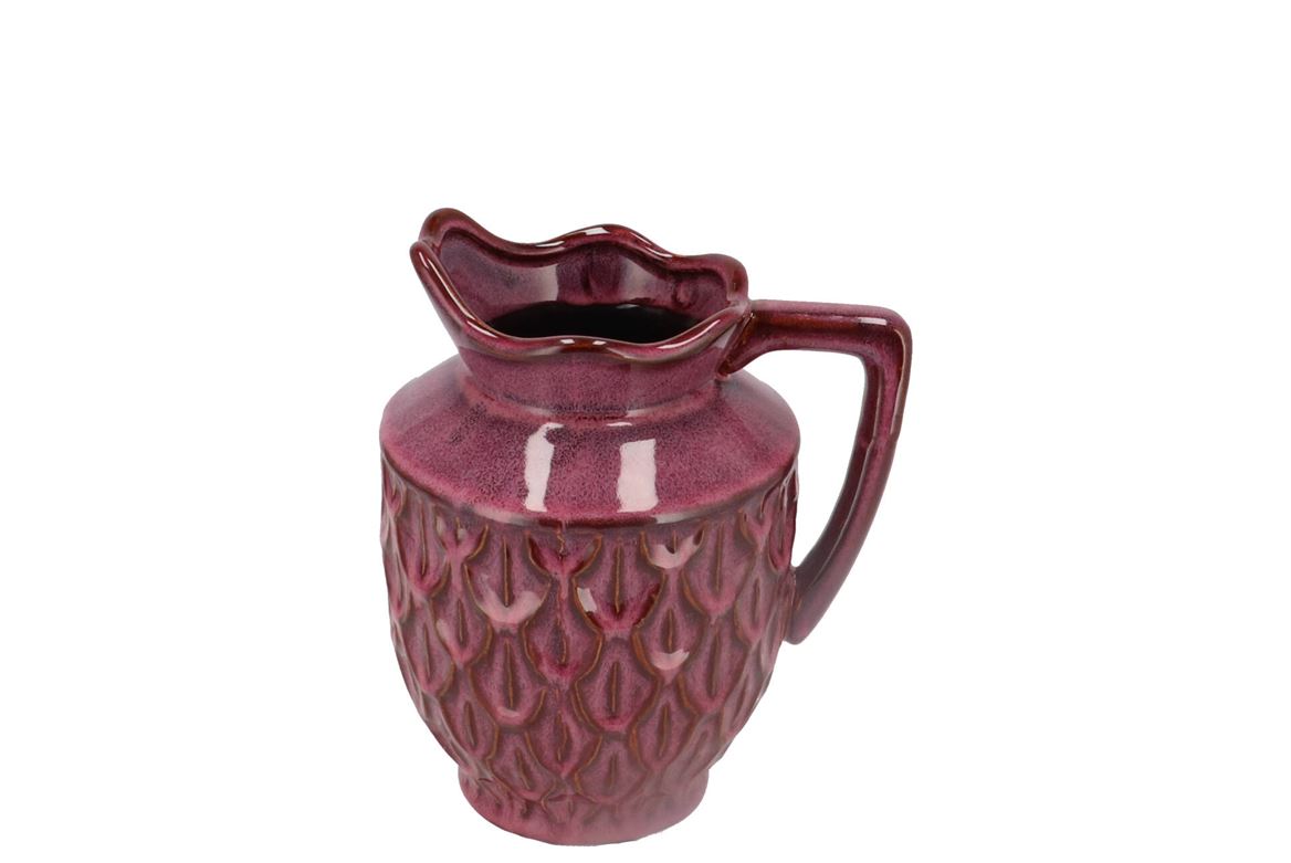 Inga Boa Purple Vase Active Glaze 18x14x21cm Nm