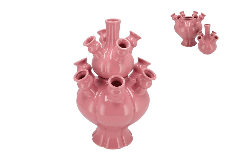 Rotterdam Pink Vase Tube 25x25x36cm Nm